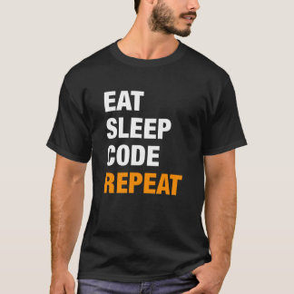 Essen Sie Programmierer-Shirt der T-Shirt