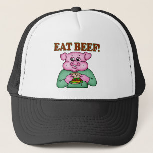 Essen Sie Rindfleisch-lustige T - Shirt-Geschenke Truckerkappe