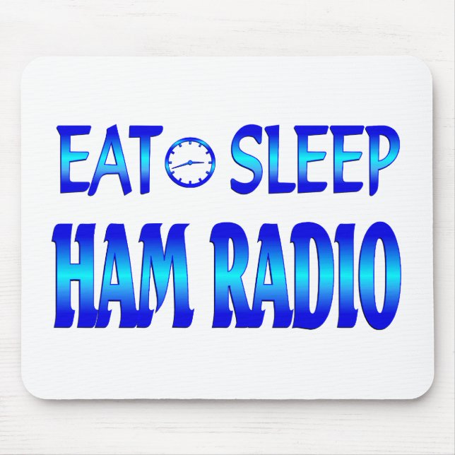 Essen Sie Schlaf-Amateurfunk Mousepad (Vorne)