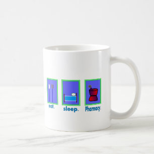 Essen Sie Schlaf-Apotheken-Apotheker-Geschenke Tasse