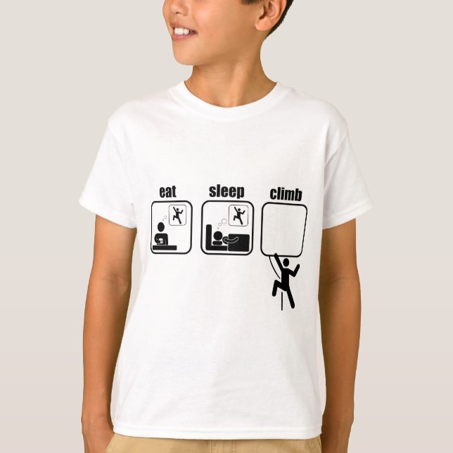 Essen Sie. Schlaf. Aufstieg T-Shirt (Vorderseite)