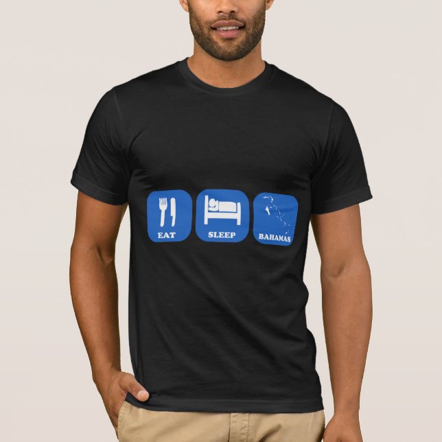 Essen Sie Schlaf Bahamas T-Shirt (Vorderseite)