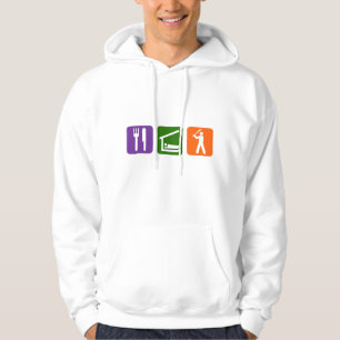 Essen Sie Schlaf-Baseball Hoodie