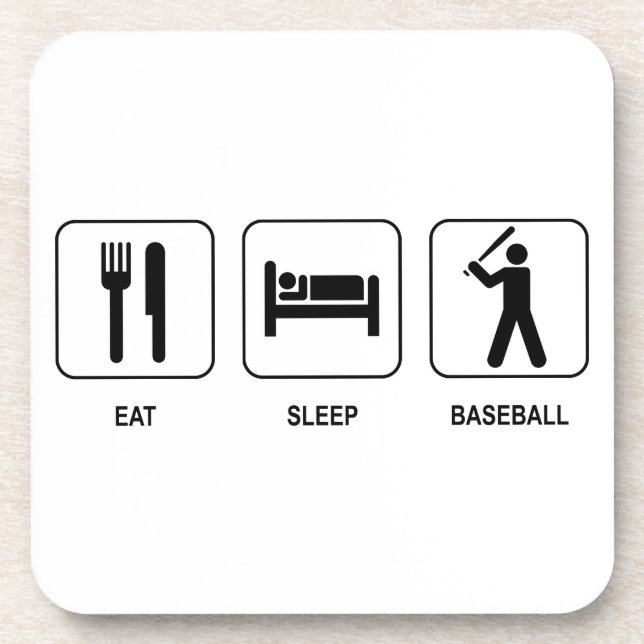 Essen Sie Schlaf-Baseball-Korken-Untersetzer Untersetzer (Vorderseite)