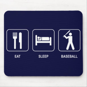 Essen Sie Schlaf-Baseball Mousepad