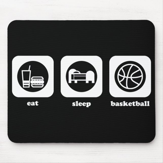Essen Sie. Schlaf. Basketball. Mousepad (Vorne)