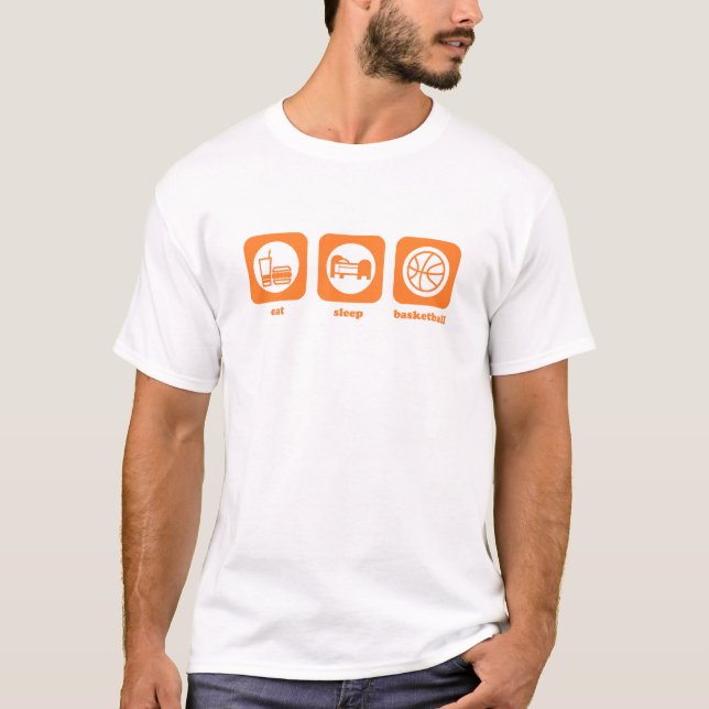 Essen Sie. Schlaf. Basketball. T - Shirt (Vorderseite)