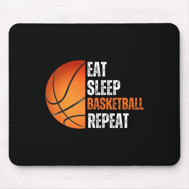 Essen Sie Schlaf Basketball Wiederholung Geschenk  Mousepad (Vorne)