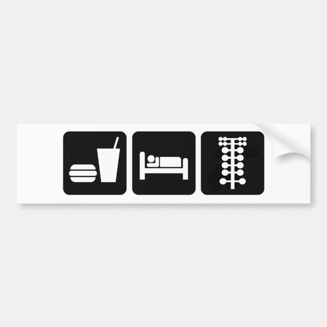 Essen Sie Schlaf-Beschleunigungsrennen Autoaufkleber (Vorne)