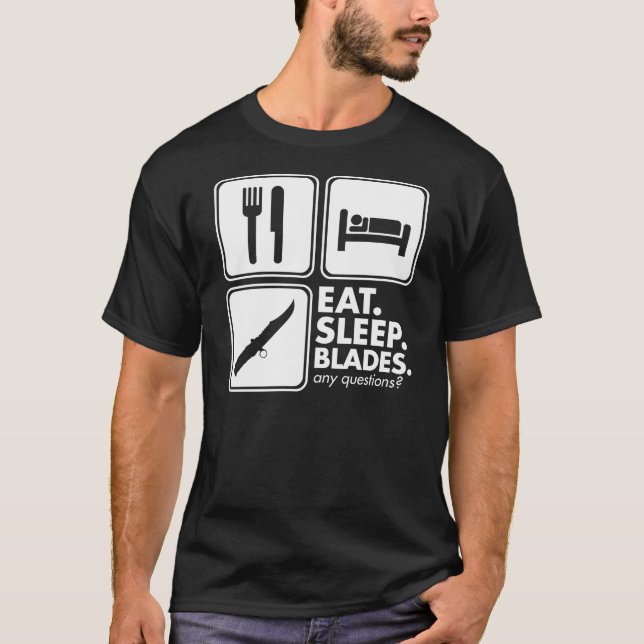 Essen Sie Schlaf-Blätter - Weiß T-Shirt (Vorderseite)