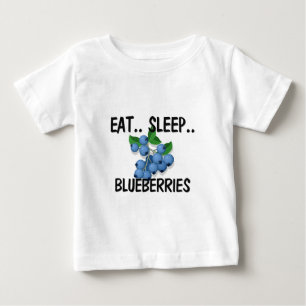Essen Sie Schlaf BLAUBEEREN Baby T-shirt