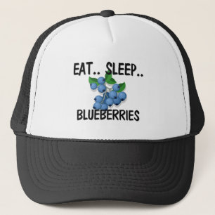 Essen Sie Schlaf BLAUBEEREN Truckerkappe