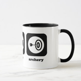 Essen Sie. Schlaf. Bogenschießen. Tasse