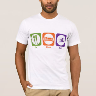 Essen Sie Schlaf-Brandung T-Shirt