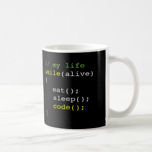 Essen Sie Schlaf-Code Kaffeetasse