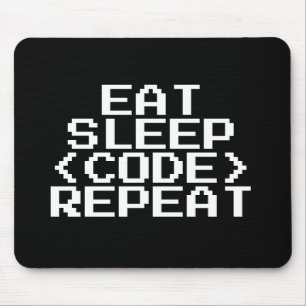 ESSEN Sie SCHLAF-CODE-WIEDERHOLUNG mousepad
