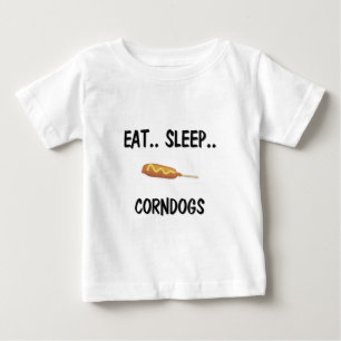 Essen Sie Schlaf CORNDOGS Baby T-shirt