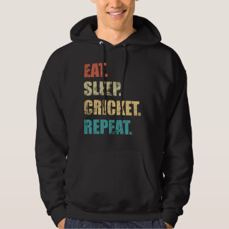 Essen Sie Schlaf Cricket wiederholen. Hoodie
