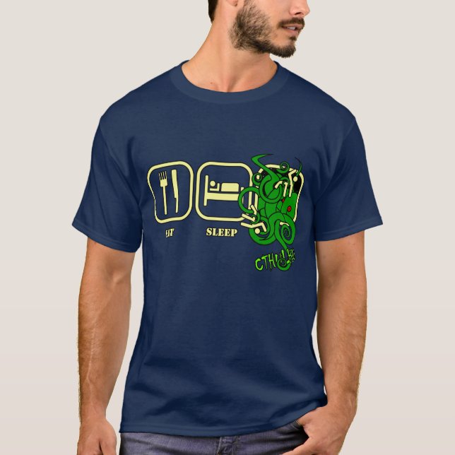 Essen Sie - Schlaf - Cthulhu T - Shirt (Vorderseite)