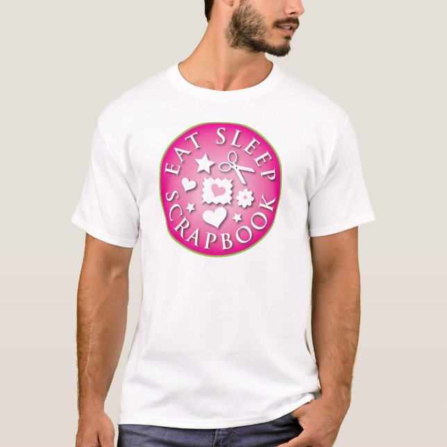 Essen Sie Schlaf-Einklebebuch T-Shirt (Vorderseite)