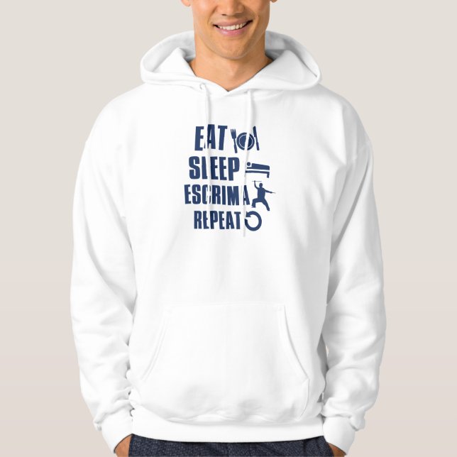 Essen Sie Schlaf escrima Hoodie (Vorderseite)