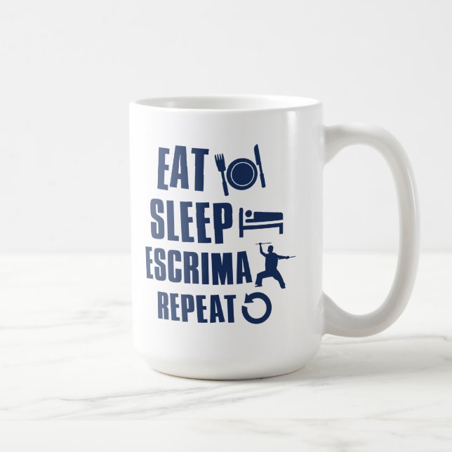 Essen Sie Schlaf escrima Tasse (Rechts)