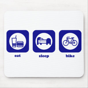 Essen Sie. Schlaf. Fahrrad. Mousepad