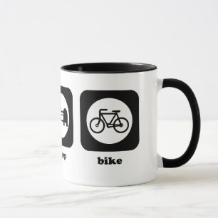 Essen Sie. Schlaf. Fahrrad. Tasse