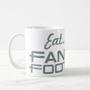 Essen Sie. Schlaf. Fantasie-Fußball-Kaffee-Tasse Tasse