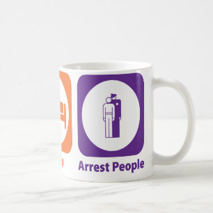 Essen Sie Schlaf-Festnahme-Leute Tasse