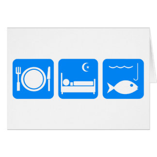 Essen Sie Schlaf-Fischblau