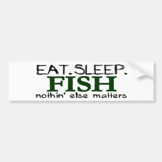 Essen Sie Schlaf-Fische Autoaufkleber