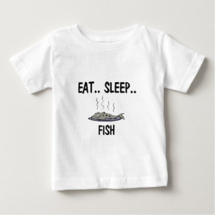 Essen Sie Schlaf FISCHE Baby T-shirt