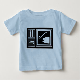 Essen Sie Schlaf FISCHE! Baby T-shirt