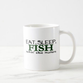 Essen Sie Schlaf-Fische Kaffeetasse
