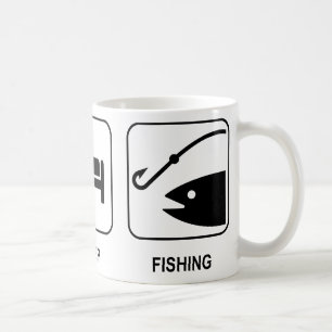 Essen Sie Schlaf-Fischen-Tasse Tasse