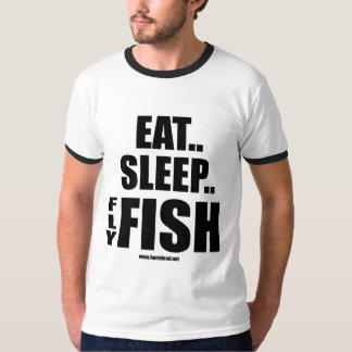 Essen Sie Schlaf-Fliegen-Fische T-Shirt