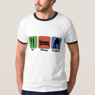 Essen Sie Schlaf-Fußball-T - Shirt