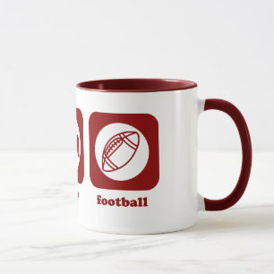 Essen Sie. Schlaf. Fußball. Tasse