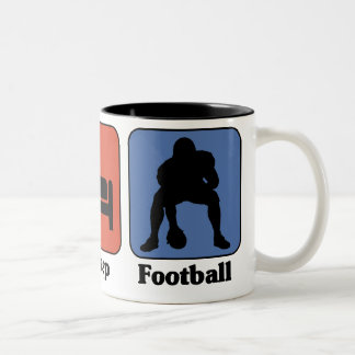 Essen Sie Schlaf-Fußball-Tasse Zweifarbige Tasse
