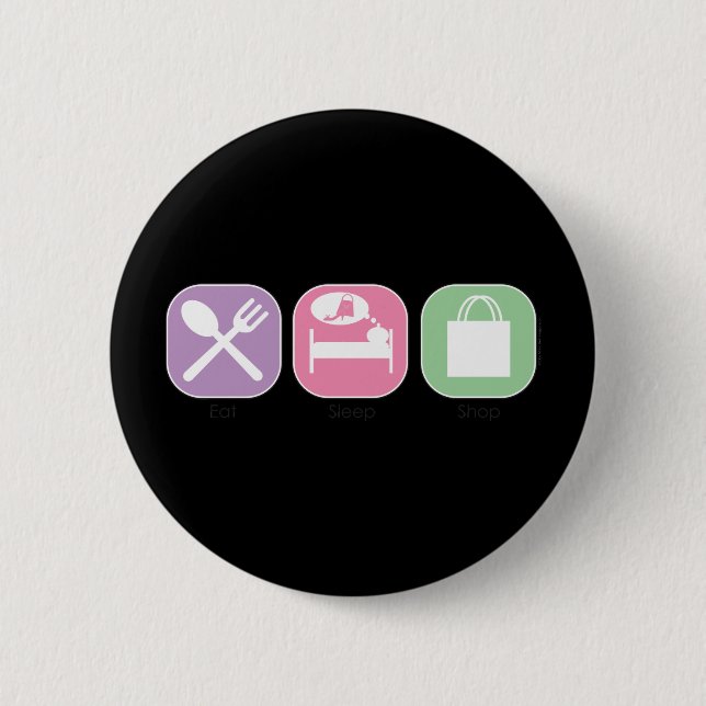 Essen Sie Schlaf-Geschäft Button (Vorderseite)