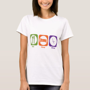 Essen Sie Schlaf-Gleiten T-Shirt