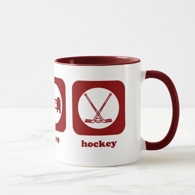 Essen Sie. Schlaf. Hockey. Tasse (Rechts)