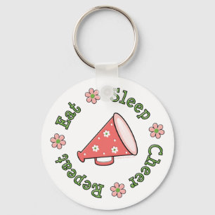 Essen Sie Schlaf immer wieder die Schlüsselkette. Schlüsselanhänger