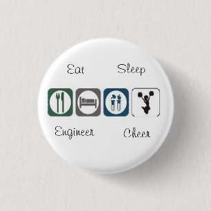 Essen Sie Schlaf-Ingenieur-Beifall Button