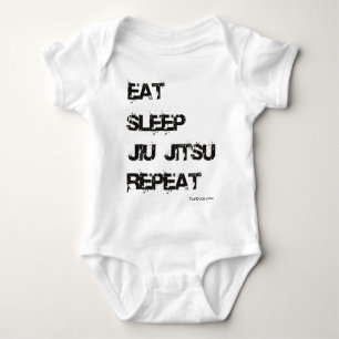 Essen Sie Schlaf Jiu Jitsu Wiederholung Baby Strampler