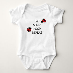 Essen Sie Schlaf kacken Wiederholung Baby Strampler