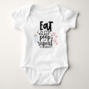 Essen Sie Schlaf Kackend Bodysuit für Baby (0-24M) Baby Strampler