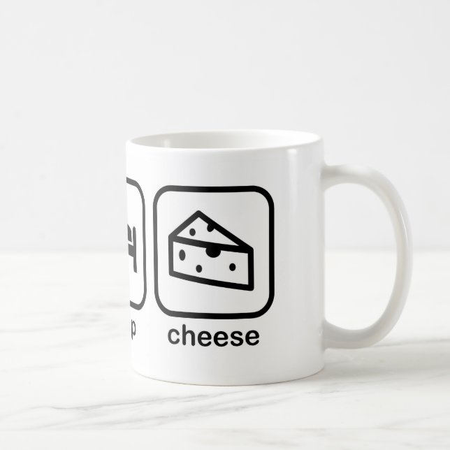 Essen Sie Schlaf-Käse Kaffeetasse (Rechts)