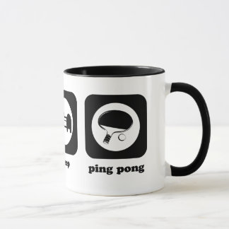 Essen Sie. Schlaf. Klingeln Pong. Tasse